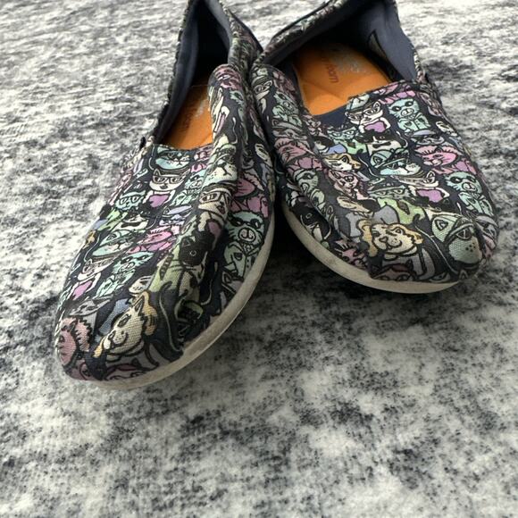 BOBS FOR CATS From Skechers Women's Size 8 Navy Blue with Cats Kitty Slip On - Picture 5 of 10